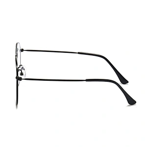 Aviator Style Metal Optical Glasses Cool Black Frame Clear Lenses