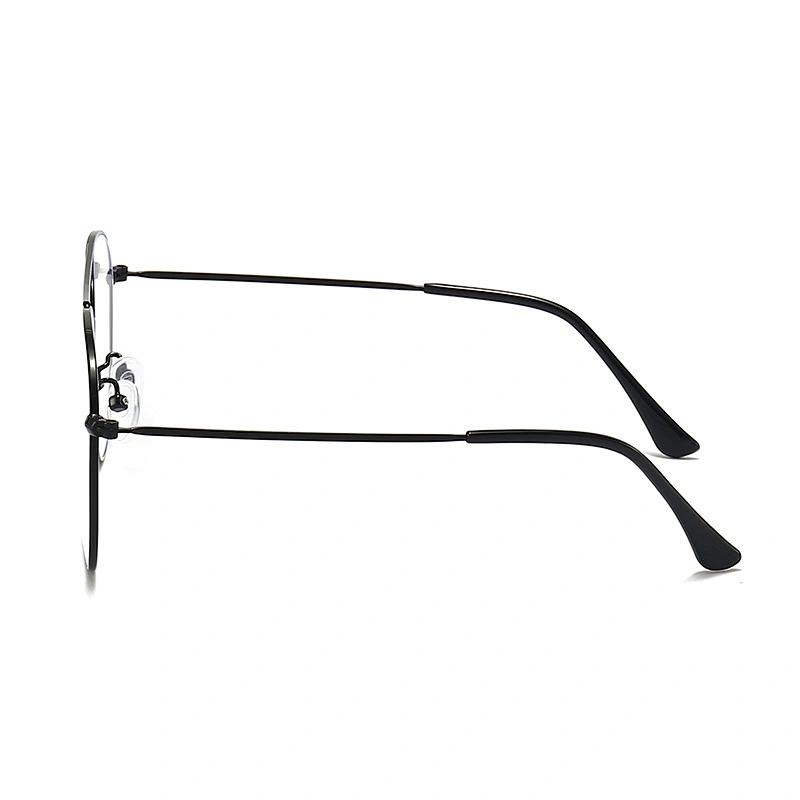 Aviator Style Metal Optical Glasses Cool Black Frame Clear Lenses