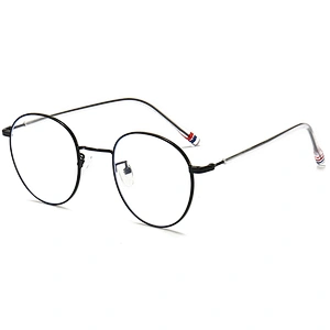 For Teenager Metal Optical Glasses Blue Light Blocking Round Shape Inner Ring