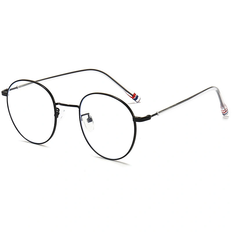 For Teenager Metal Optical Glasses Blue Light Blocking Round Shape Inner Ring