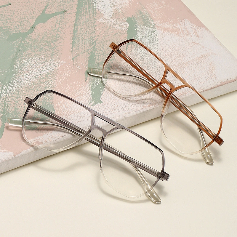 Double Bridge CP Optical Glasses Clear Lenses Retro Aviator Style Glasses