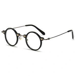Small Circle Acetate Optical Glasses Retro Japanese Style Eyeglasses