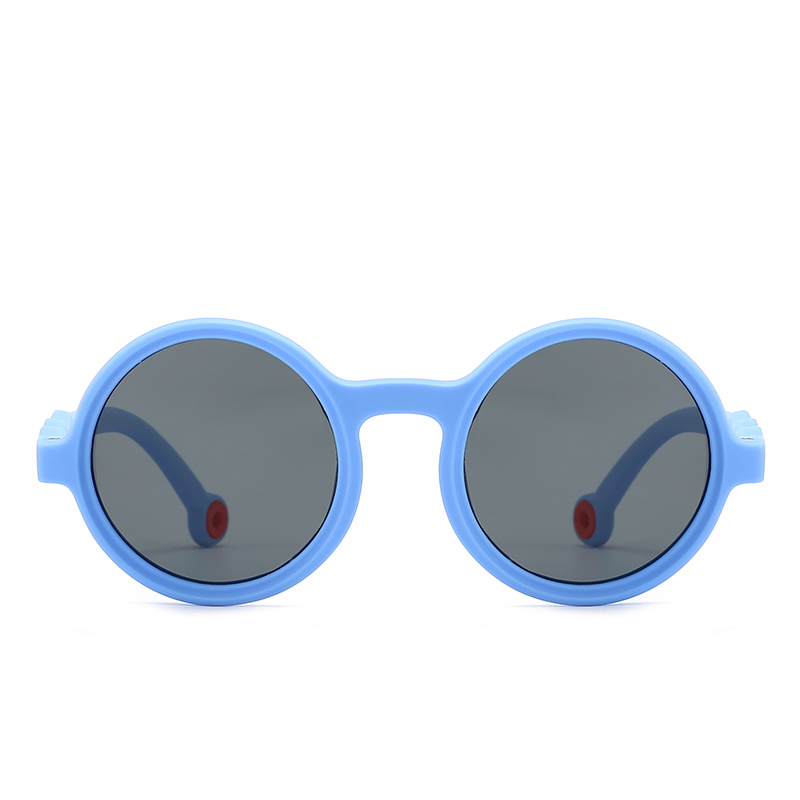 Round Sunglasses for Kids Anti-Blue Light TPEE Lightweight Comfortable