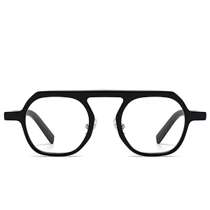 Flat Top Acetate Optical Glasses for Men with Silicon Nose Pad