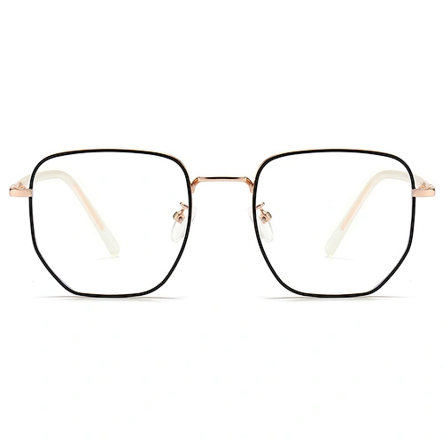 Geometric Square Metal Optical Glasses for Women and Men Inner Ring