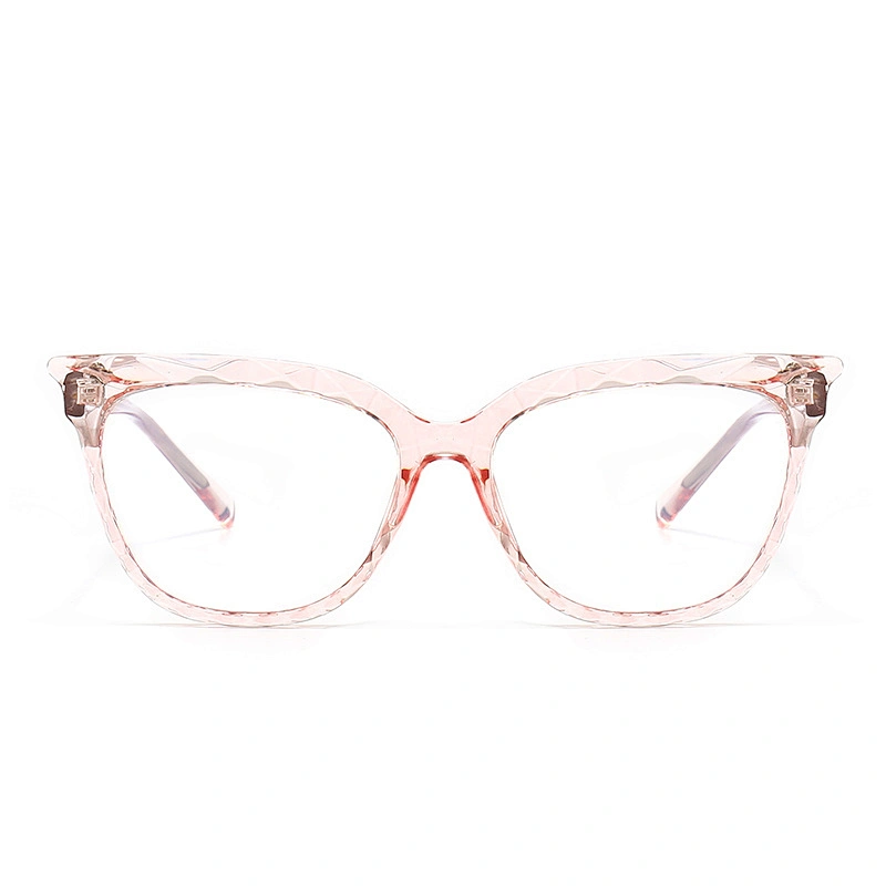 Crystal CP Optical Glasses Pink Clear Frame for Women Cat Eye Eyeglasses