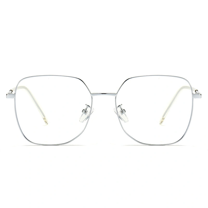 Retro Metal Optical Glasses Big Square Frame CP Temple Tips Eyeglasses