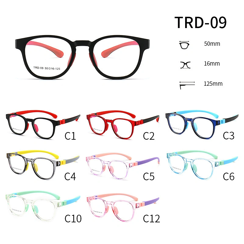 Cute Optical Kids Glasses for PC Screen Double Injection Temple TPEE & TR90