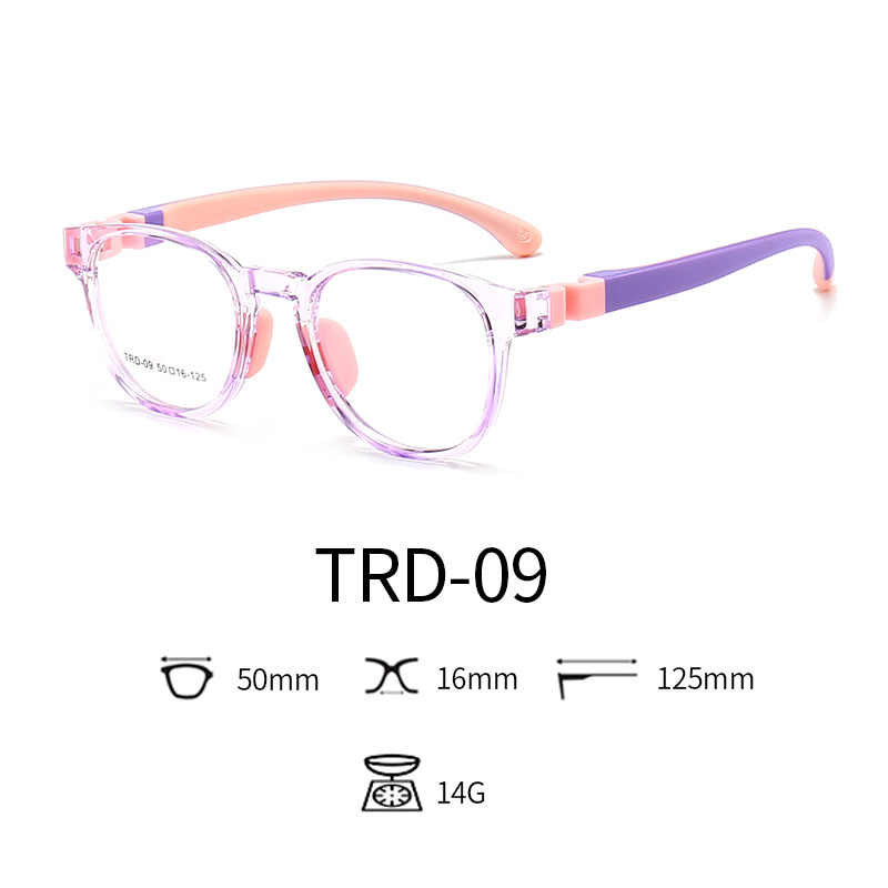 Cute Optical Kids Glasses for PC Screen Double Injection Temple TPEE & TR90