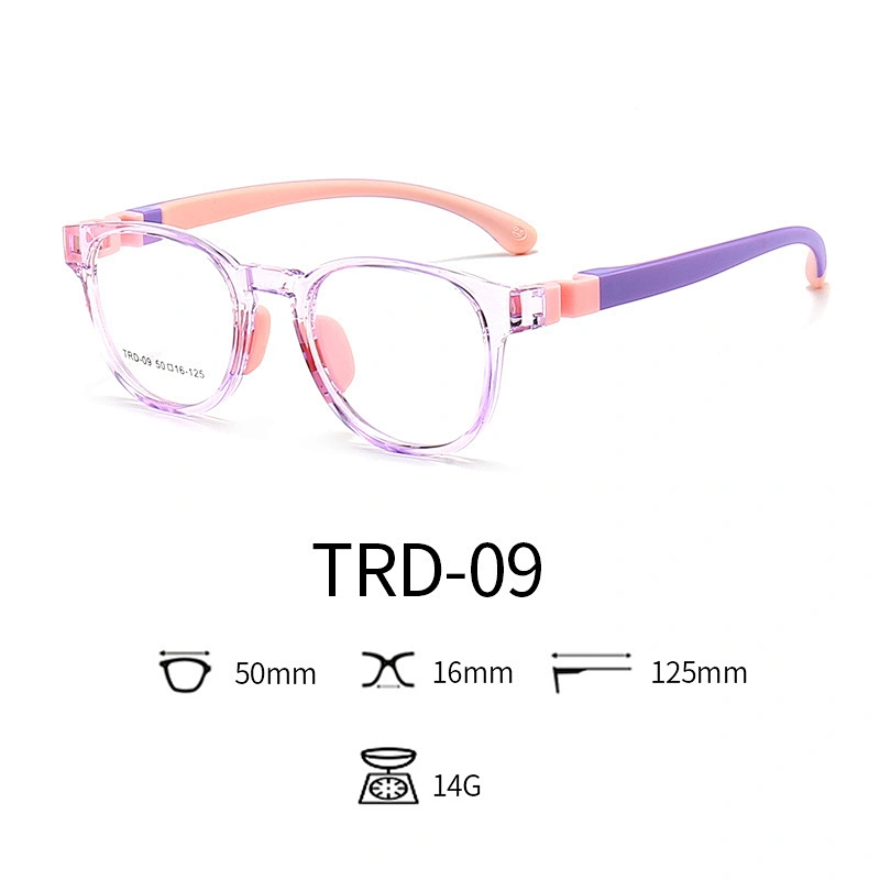 Cute Optical Kids Glasses for PC Screen Double Injection Temple TPEE & TR90