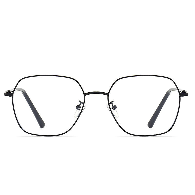Metal Optical Glasses Square Frame Vintage Style with CP Temple Tips