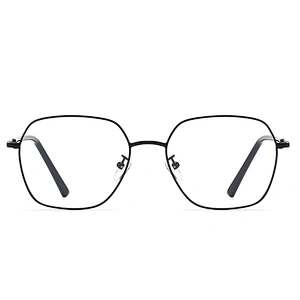 Metal Optical Glasses Square Frame Vintage Style with CP Temple Tips