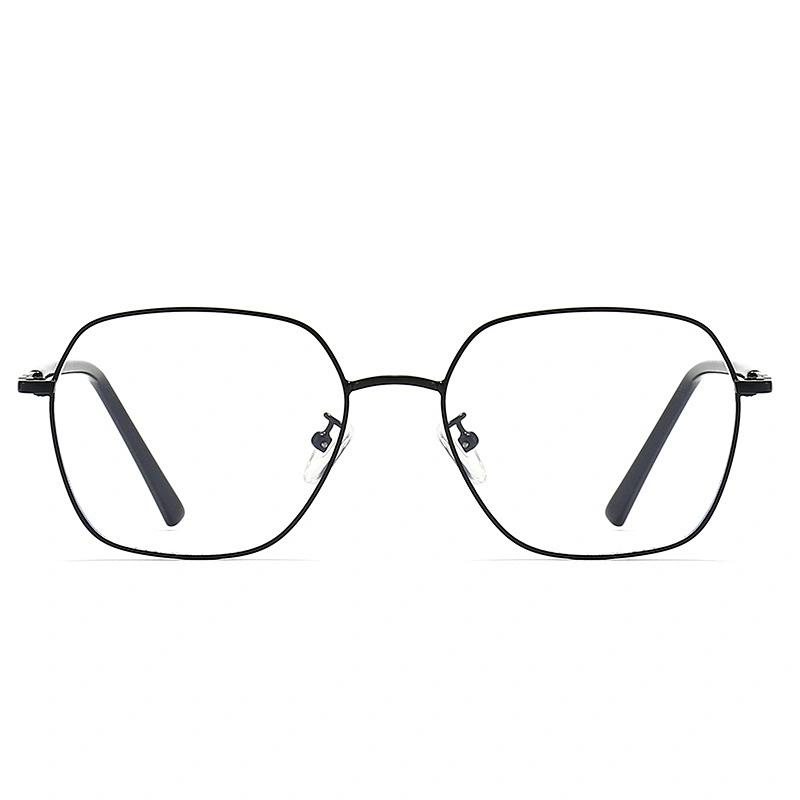 Metal Optical Glasses Square Frame Vintage Style with CP Temple Tips