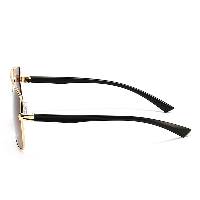 Retro Sunglasses for Ladies Double Bridges Square Frame Sunglasses