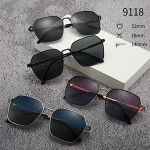 Sunglasses for Adults UV400 Colorful Polarized Lenses Hexagonal Frame Sunglasses