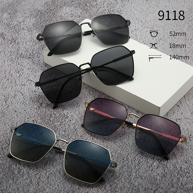 Sunglasses for Adults UV400 Colorful Polarized Lenses Hexagonal Frame Sunglasses