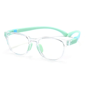 Retro Anti Slip Kids Optical Glasses Soft Lightweight Blue Light Clear Lenses