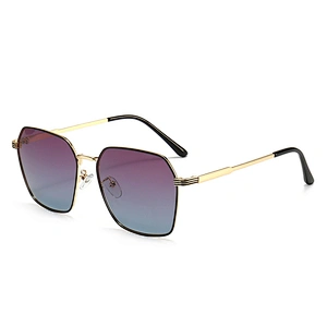 Sunglasses for Adults UV400 Colorful Polarized Lenses Hexagonal Frame Sunglasses
