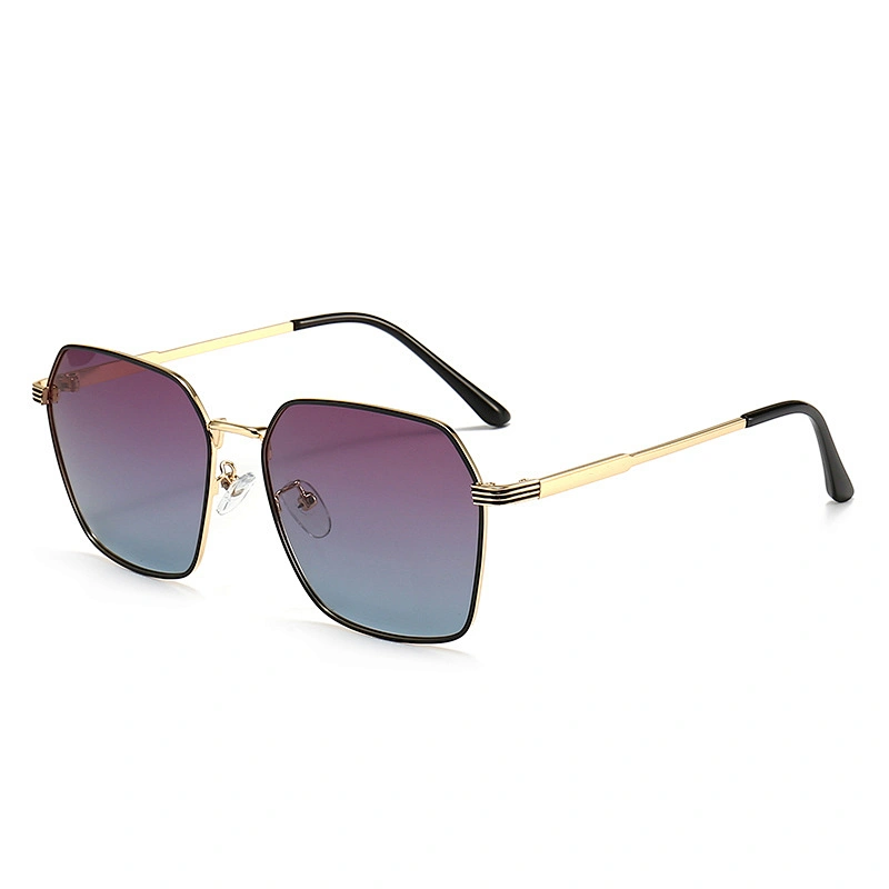 Sunglasses for Adults UV400 Colorful Polarized Lenses Hexagonal Frame Sunglasses