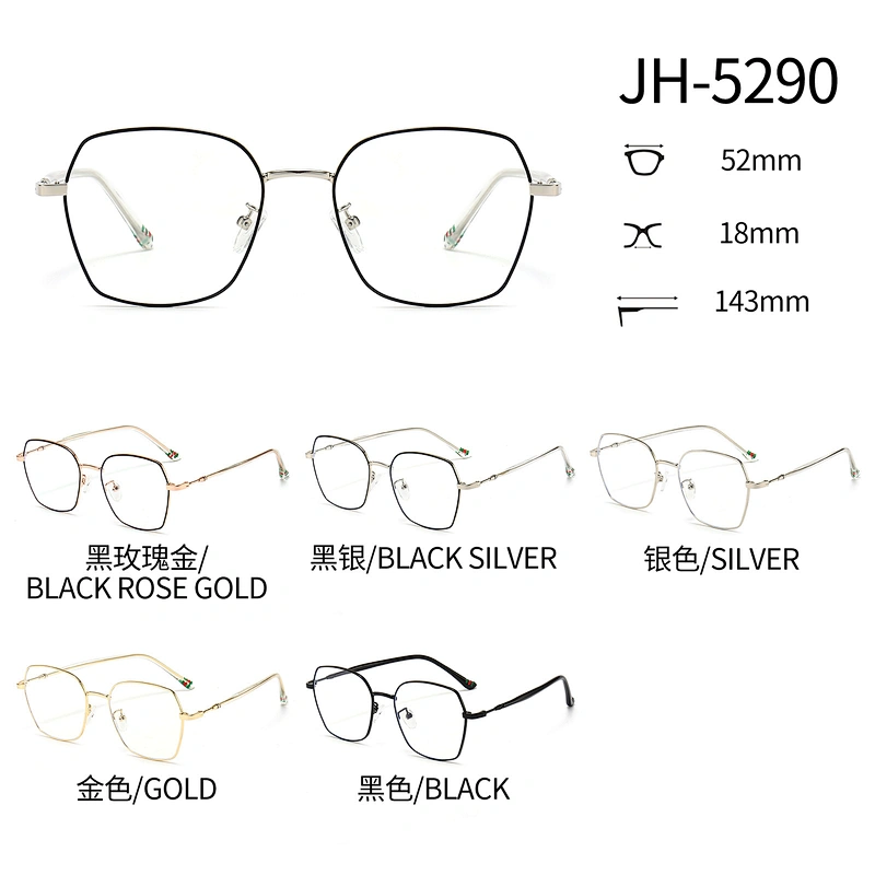 Hexagon Metal Optical Glasses Retro With Long CP Temple Tips Polarized Lenses