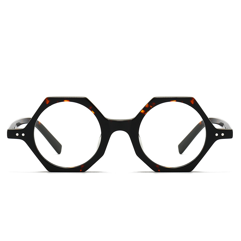 Unisex Acetate Optical Glasses Irregular Diamond-shaped Small Frame Eyeglasses