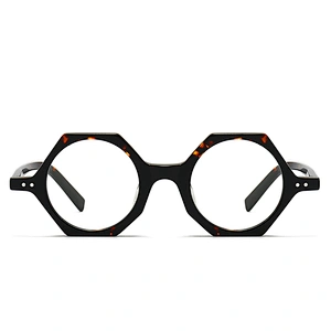 Unisex Acetate Optical Glasses Irregular Diamond-shaped Small Frame Eyeglasses