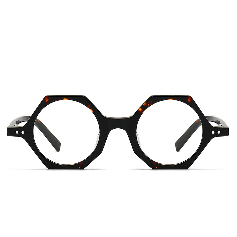 Unisex Acetate Optical Glasses Irregular Diamond-shaped Small Frame Eyeglasses