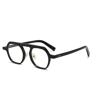 Flat Top Acetate Optical Glasses for Men with Silicon Nose Pad