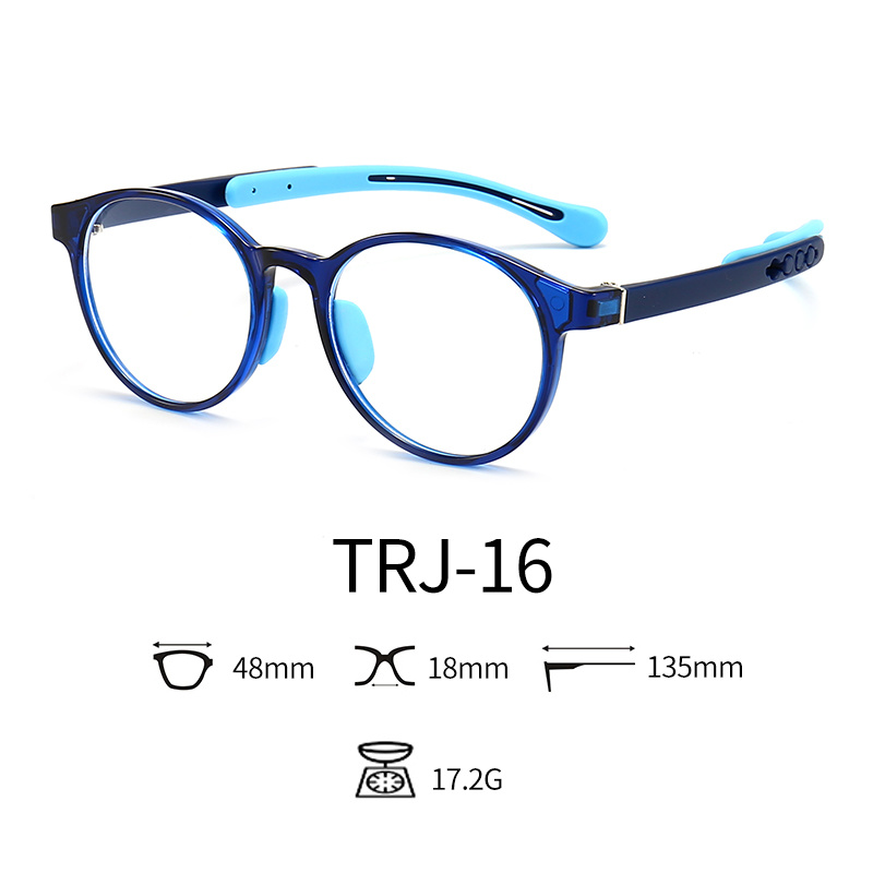Round Optical Glasses for Youth Anti Blue Light Detachable Temple for Computer