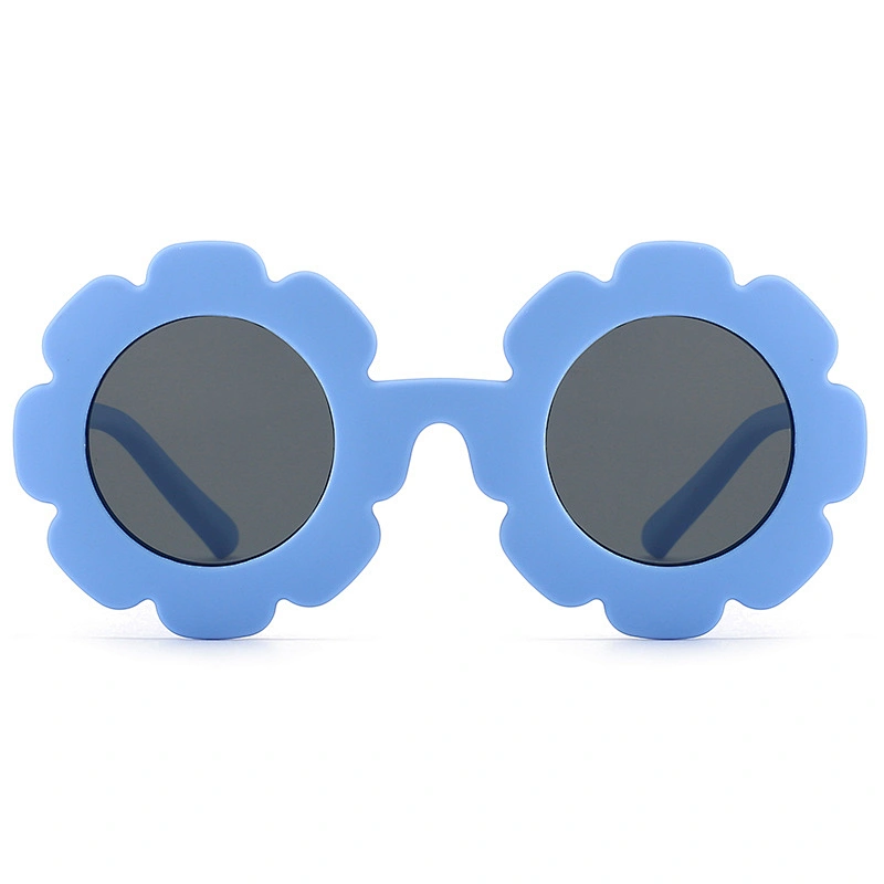 Sunglasses for Kids Flower Shape Frame Circle Polarized Tinted Lenses TPEE