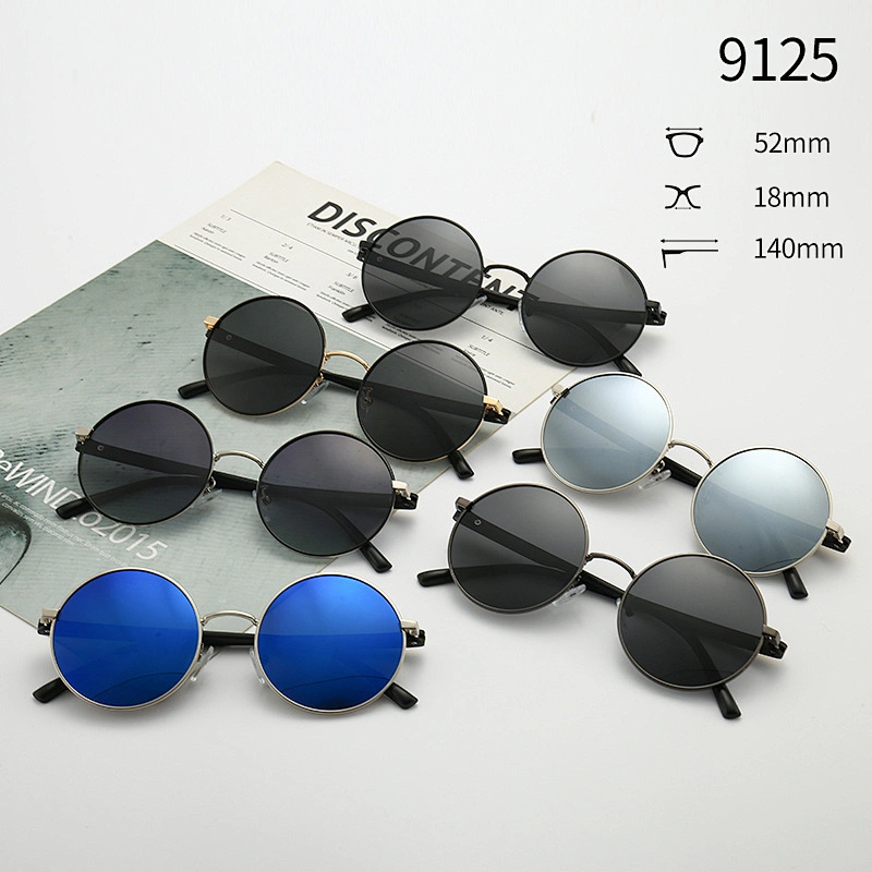 Round Sunglasses for Men Polarized Lens Metal Frame Sunglasses