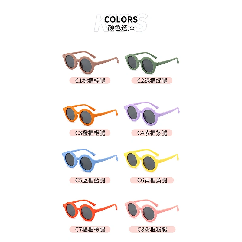 Circle Sunglasses for Kids Soft Comfortable Polarized Lenses