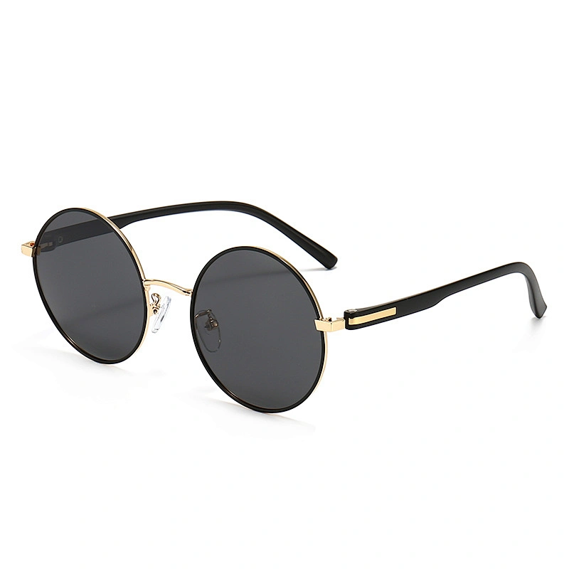 Round Sunglasses for Men Polarized Lens Metal Frame Sunglasses
