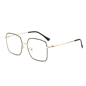 Oversize Metal Optical Glasses Retro Style Square Shape Eyeglasses