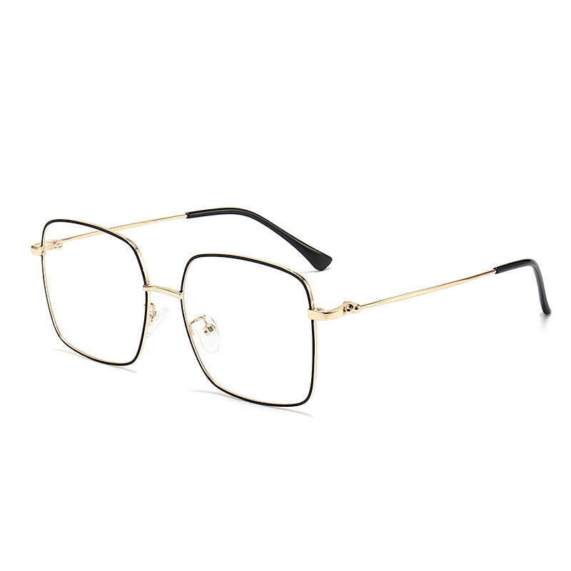 Oversize Metal Optical Glasses Retro Style Square Shape Eyeglasses