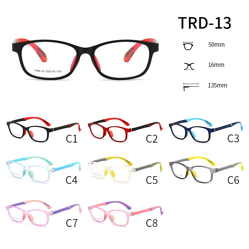Non Slip Kids Optical Glasses with Nose Pad Flexible Blue Light Eyeglasses