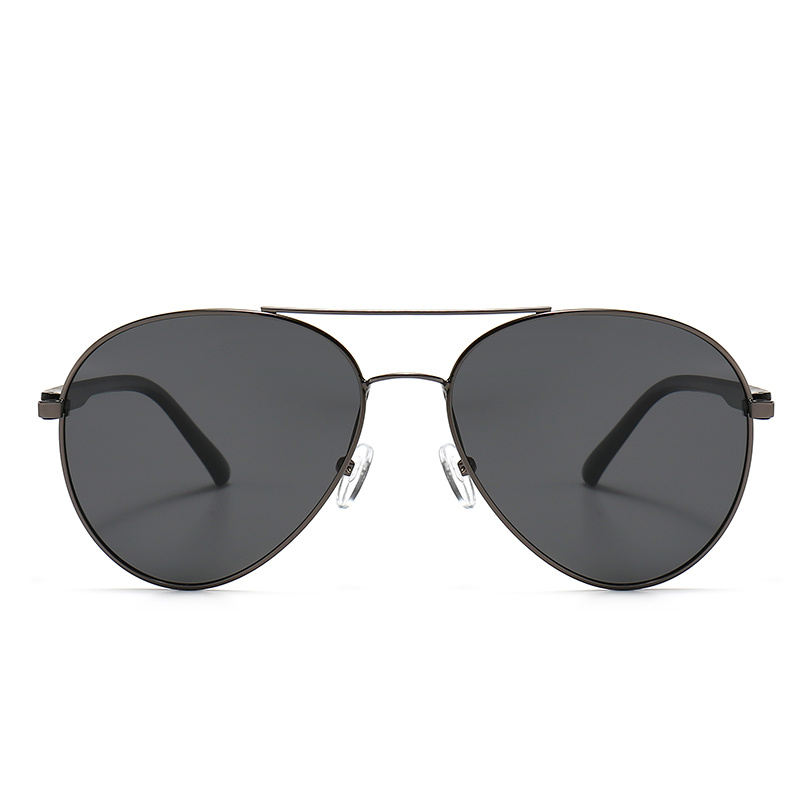 Luxury Black Sunglasses for Men Metal Frame Aviator Style Male Sunglasses