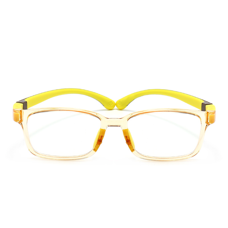 Rectangle Optical Glasses for Kids Removable Temples Bright Color for Computer
