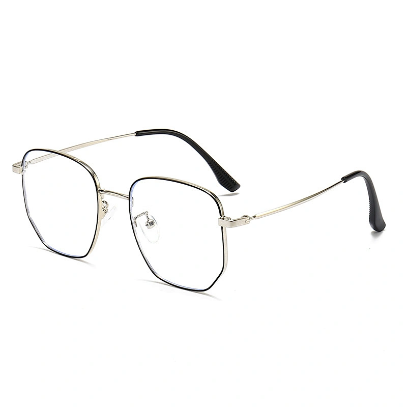 Oversize Metal Optical Glasses for Women and Men Square Frame Clear Lenses