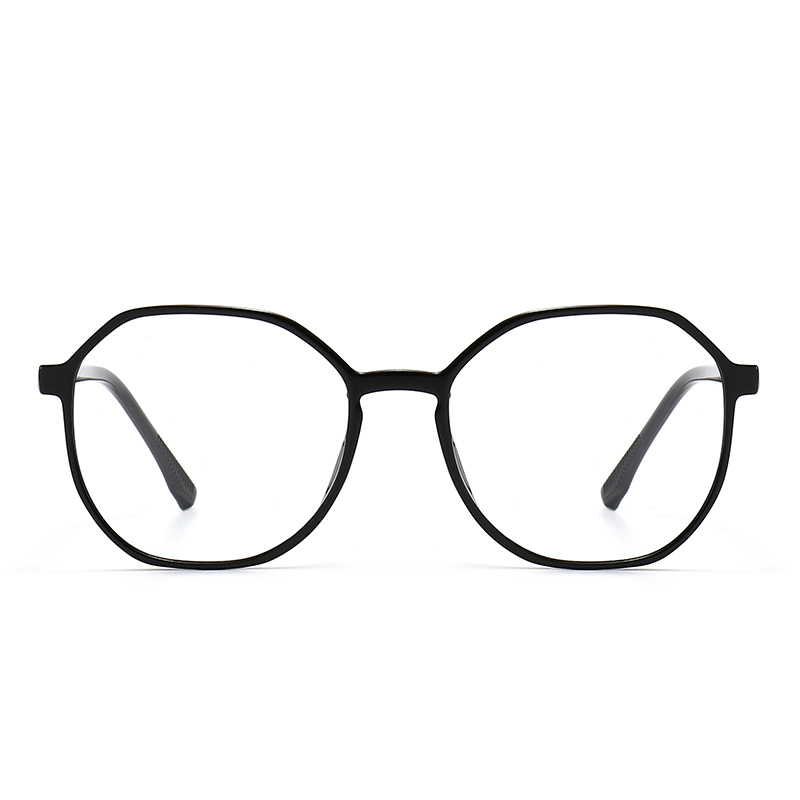 Large Plastic Optical Glasses Dark Black Frame Round Shape Eyeglasses