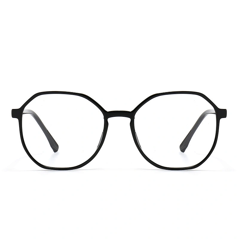 Large Plastic Optical Glasses Dark Black Frame Round Shape Eyeglasses
