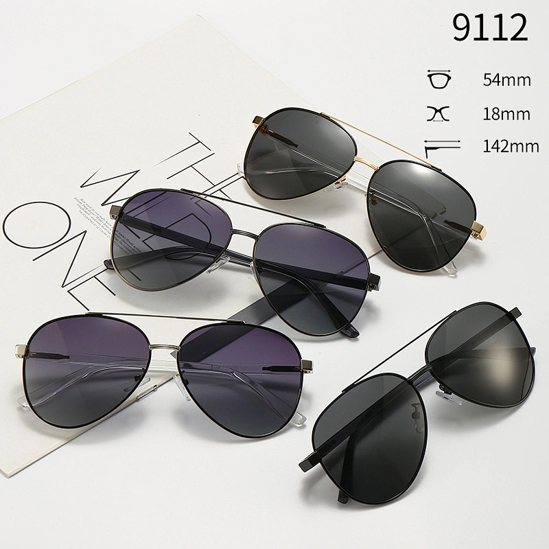 Metal Aviator Sunglasses for Adults Modern Polarized Lenses Sunglasses