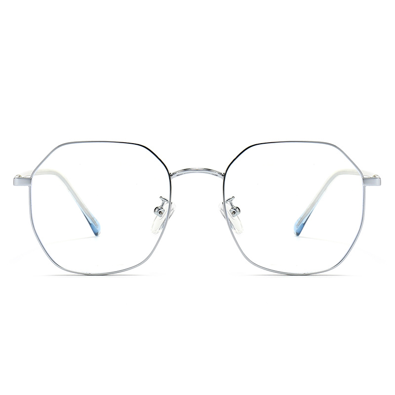 Octagonal Metal Optical Glasses Oversize Wire Rim Frame Eyeglasses