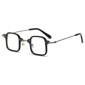 Small Acetate Optical Glasses for Men Special Design Square Frame Robot Style