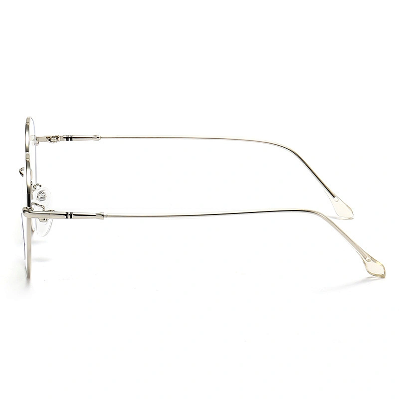 Unisex Metal Optical Glasses Circle Shape Frame CP Temple Tips