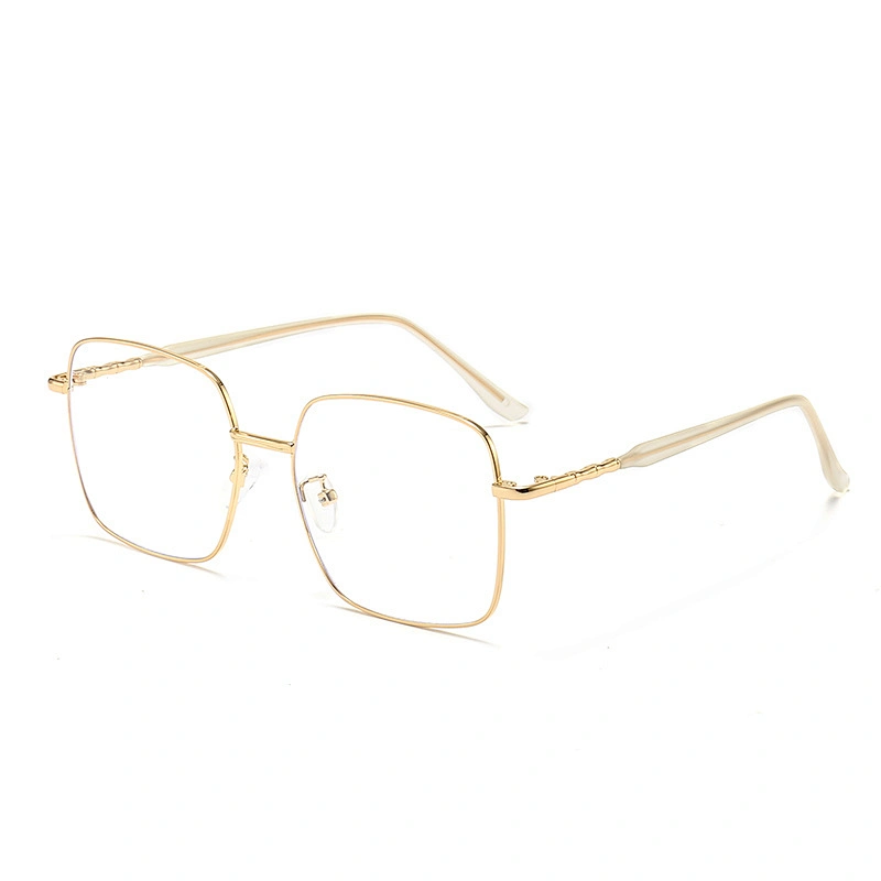 Square Frame Metal Optical Glasses Vintage Style Gold Eyeglasses