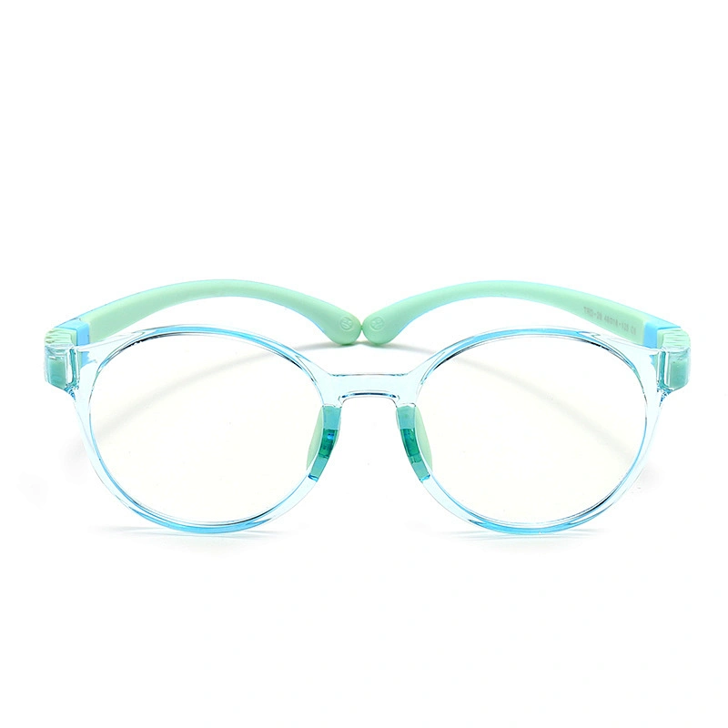 Round Plastic Kids Optical Glasses Two Tones PC Lenses TR90 Temple for Gaming
