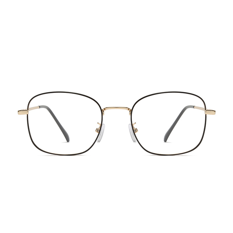 Metal Optical Glasses Square Shape Frame Two Tones Eyeglasses