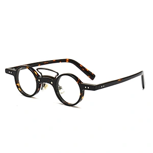 Vintage Acetate Optical Glasses supplier Small Round Frame Tortoiseshell Color