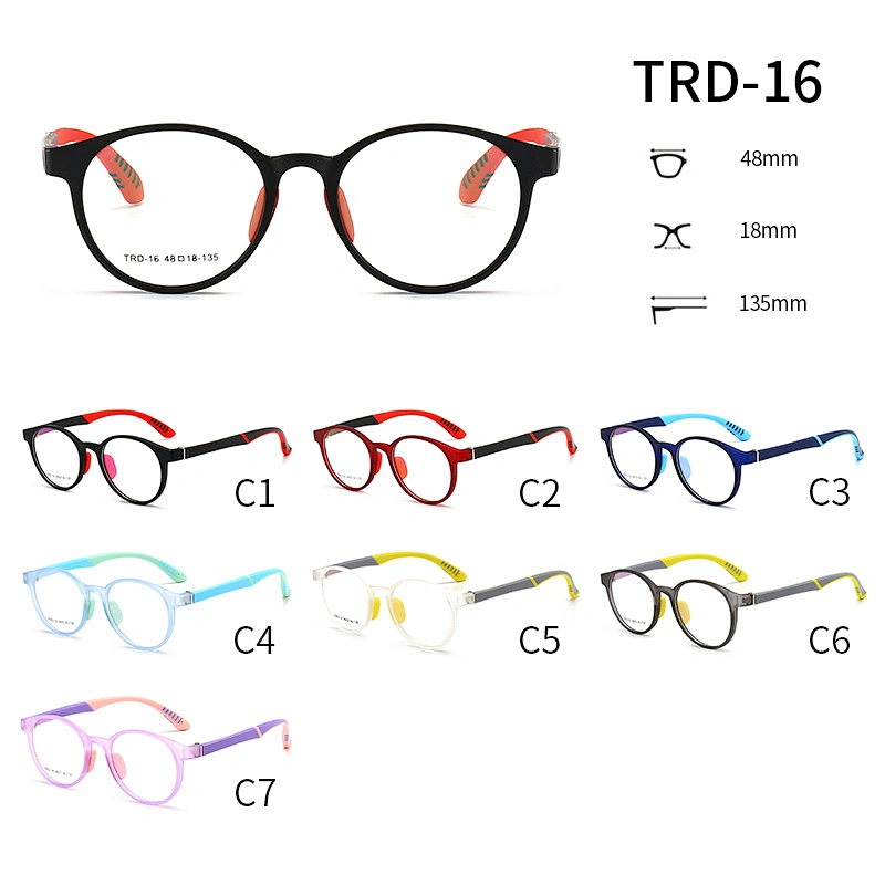 Optical Glasses for Children Cute Round Frame Two Tone Eyeglasses